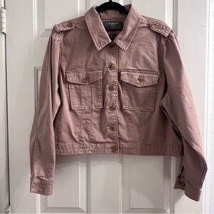Torrid Cropped Utility Jacket Tan Khaki